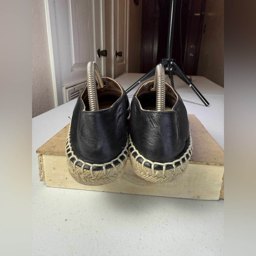 Chanel Lambskin CC Espadrilles Flats Black Sz 41 /US 11 - Picture 7 of 16